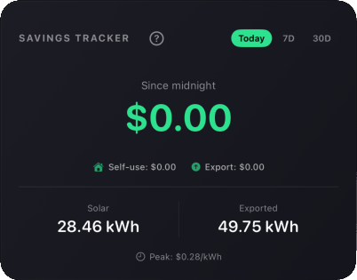 Savings Tracker Widget